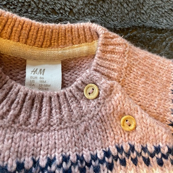 H&M 12-18M Thick Cotton Sweater Super Soft - Picture 2 of 5